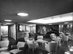 M/n Enotria-Il salone col pannello e di scorcio il mosaico della galleria 1952
