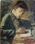 1944ca-Marco scrive-olio su tavola-cm29x36