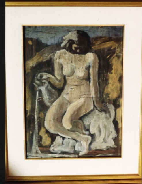 1945 Bagnante con brocca-olio su tela-cm40x30