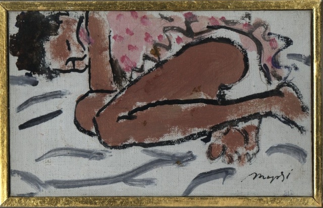 1965 Barbara riposa-olio su tela-cm10x15
