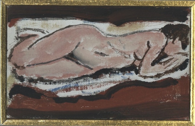 1965 Nudo coricato-olio su tela-cm15x10