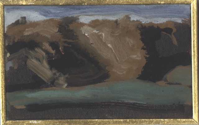 1965 Paesaggio friulano-olio su tela-cm10x15