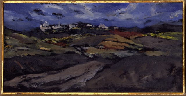 1965 Paesaggio temporalesco-olio su tela-cm21x11