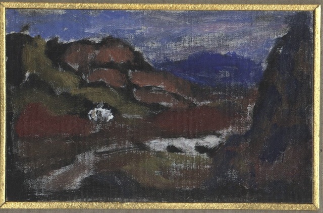 1965-Strada per Casiacco-olio su tela-cm10x15